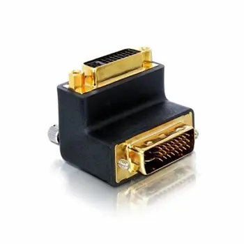 90 Degree Right Angled DVI 24+5 -D Digital Dual Link Male To Female Extension Adapter for HDTV LCD Monitor
90 Degree Right Angled DVI 24+5 -D Digital Dual Link Male To Female Extension Adapter for HDTV LCD Monitor