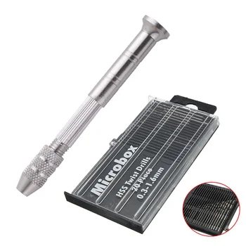 Adjuestable Precision Micro Pin Vise Model Manual Hand Drill Set+20pcs Micro Twist Drill Bit Set for DIY Jewelry Carving Tool
Adjuestable Precision Micro Pin Vise Model Manual Hand Drill Set+20pcs Micro Twist Drill Bit Set for DIY Jewelry Carving Tool