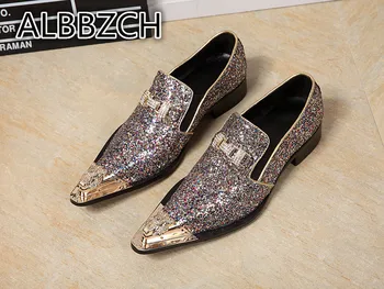 New Men's Fashion Loafers Glisten Casual Shoes Men Luxury Brand designer Leisure Party Shoes Man Club Bar Career Work Show Shoes 
New Men's Fashion Loafers Glisten Casual Shoes Men Luxury Brand designer Leisure Party Shoes Man Club Bar Career Work Show Shoes