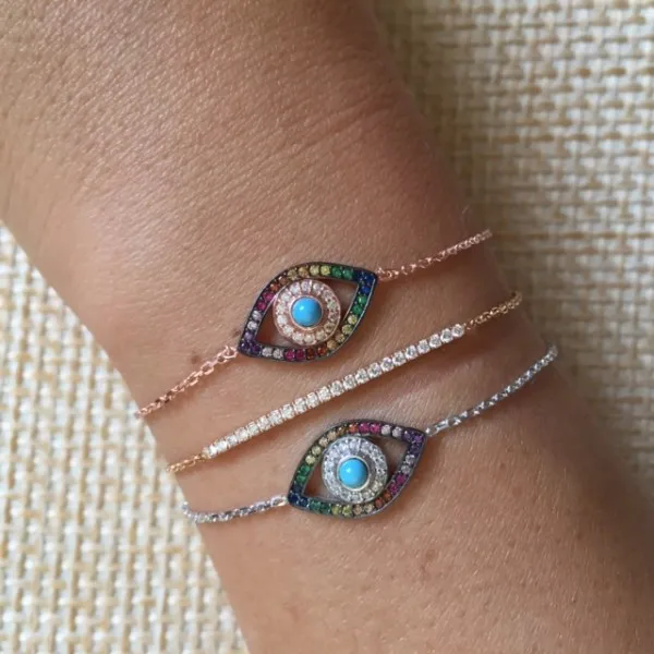 2018 New Fashion eye Charm Bracelet For Women Bracelet Adjustable chain Pulseras Mujer Micro Pave CZ eye Jewelry Gift
2018 New Fashion eye Charm Bracelet For Women Bracelet Adjustable chain Pulseras Mujer Micro Pave CZ eye Jewelry Gift