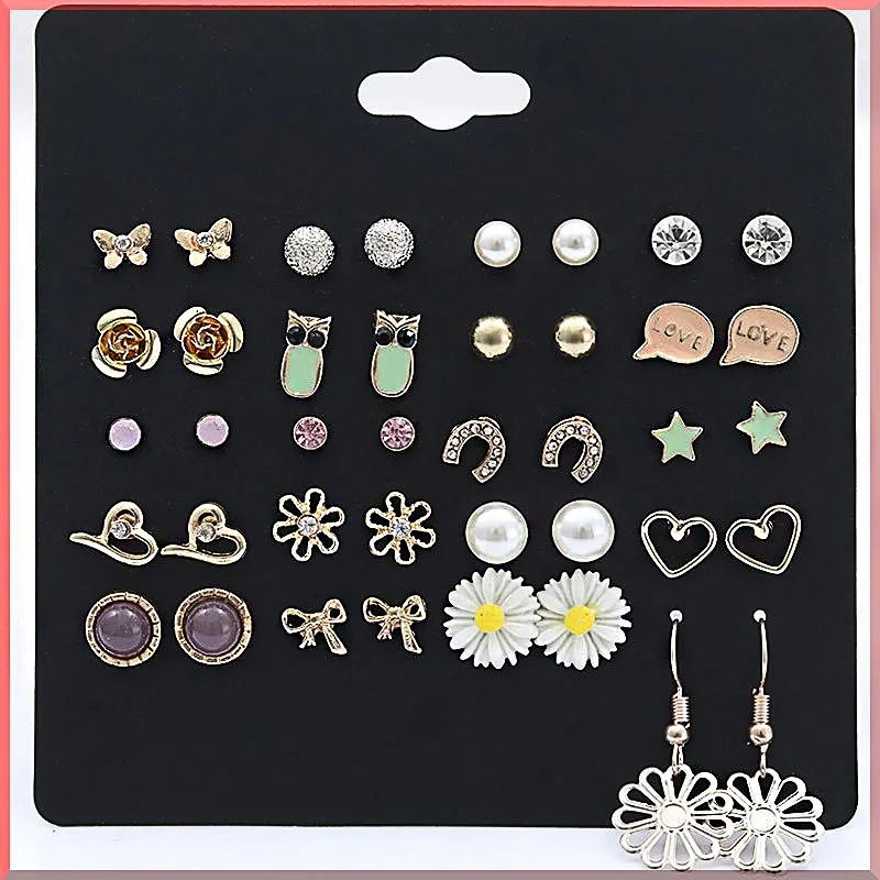 20 Pairs/Set Classic Ball Round Simulated Pearl Stud Earrings Set For Women Girls Gifts Metal Crystal Rhinestone Earring
20 Pairs/Set Classic Ball Round Simulated Pearl Stud Earrings Set For Women Girls Gifts Metal Crystal Rhinestone Earring