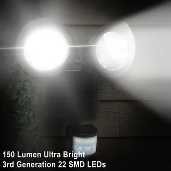 Newly Solar Lights Outdoor 22 LED Wall Mounted Motion Sensor Light Double Heads Adjustable Path Lamp XSD88
Newly Solar Lights Outdoor 22 LED Wall Mounted Motion Sensor Light Double Heads Adjustable Path Lamp XSD88