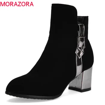 MORAZORA 2020 new arrival flock autumn winter ankle boots for women pointed toe zipper fashion high heels boots prom shoes
MORAZORA 2020 new arrival flock autumn winter ankle boots for women pointed toe zipper fashion high heels boots prom shoes
