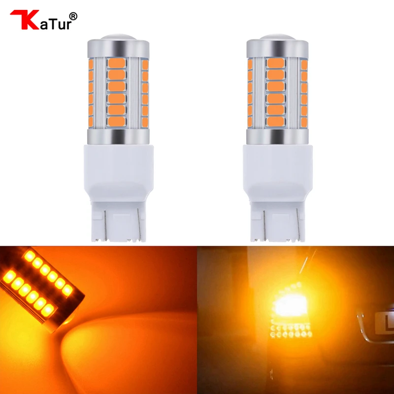 Katur 2pcs T20 7443 LED Bulbs For Cars Brake/Stop Lights Amber/Orange Lighting White Red Blue 5630 33SMD Led Lamps Dual Contact
Katur 2pcs T20 7443 LED Bulbs For Cars Brake/Stop Lights Amber/Orange Lighting White Red Blue 5630 33SMD Led Lamps Dual Contact