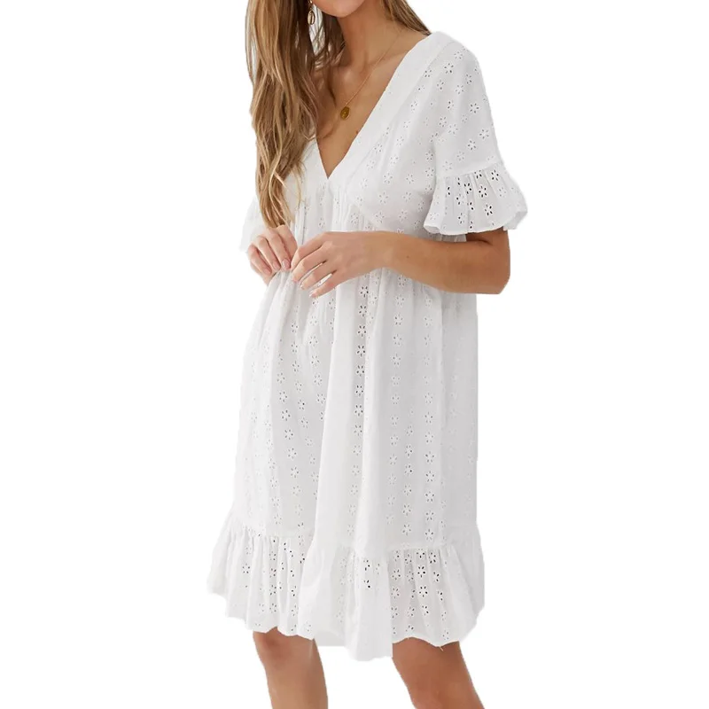 Summer dress 2019 casual white dress embroidery womens clothing short sleeve long dress hollow women dress
Summer dress 2019 casual white dress embroidery womens clothing short sleeve long dress hollow women dress