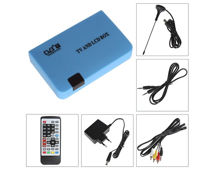 

2015 Newest Digital TV Box LCD VGA/AV Tuner DVB-T FreeView Receiver DVB VGA 02 for PC monitor TV sets