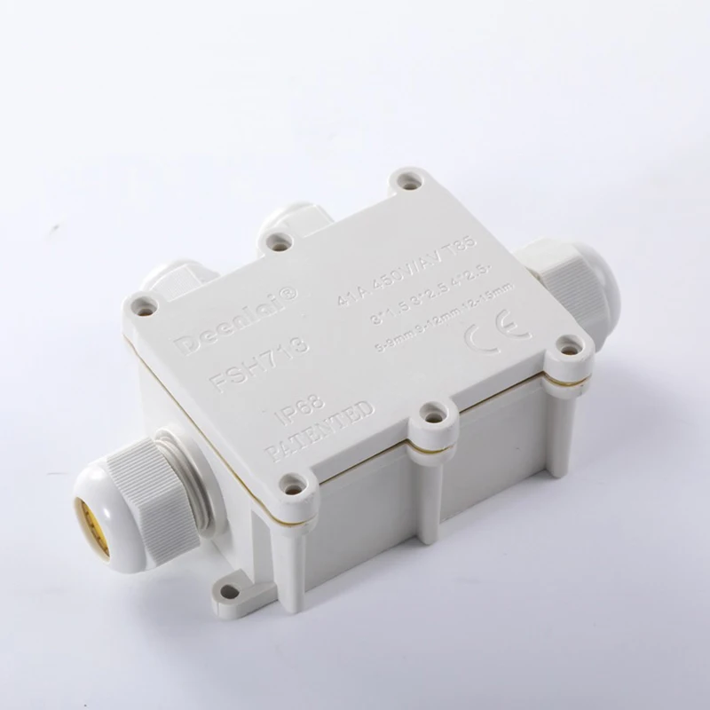 outdoor Waterproof junction box IP68 underwater wiring white connection enclosure one into three out box with terminal
outdoor Waterproof junction box IP68 underwater wiring white connection enclosure one into three out box with terminal