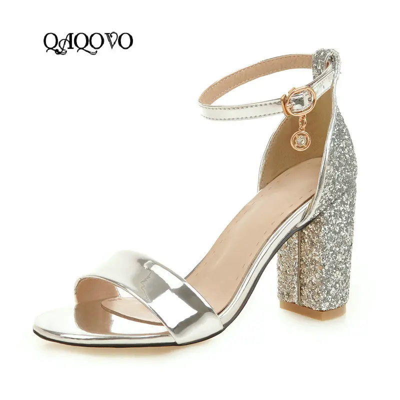 2019 Ankle-Wrap Female Sexy Sequined Gladiator Sandals Fashion Thick High Heels Buckle Open Toe Party Dress Pumps Shoes Women
2019 Ankle-Wrap Female Sexy Sequined Gladiator Sandals Fashion Thick High Heels Buckle Open Toe Party Dress Pumps Shoes Women