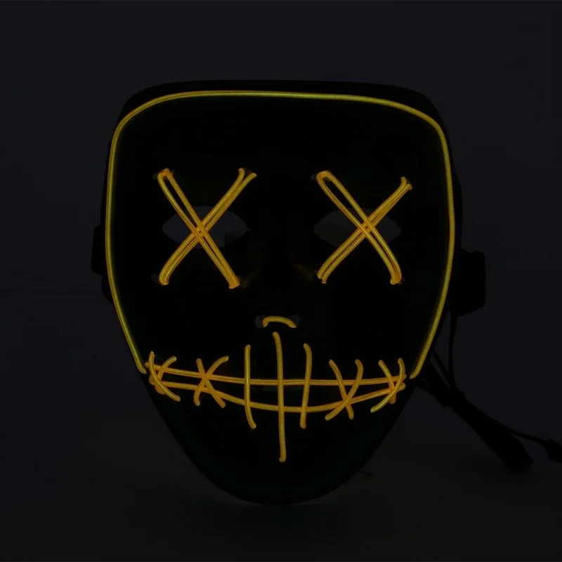 Halloween Mask LED Light Up Funny Masks The Purge Election Year Great for Festival Cosplay Halloween Costume Supplies Party Masks Glow In Dark (9)