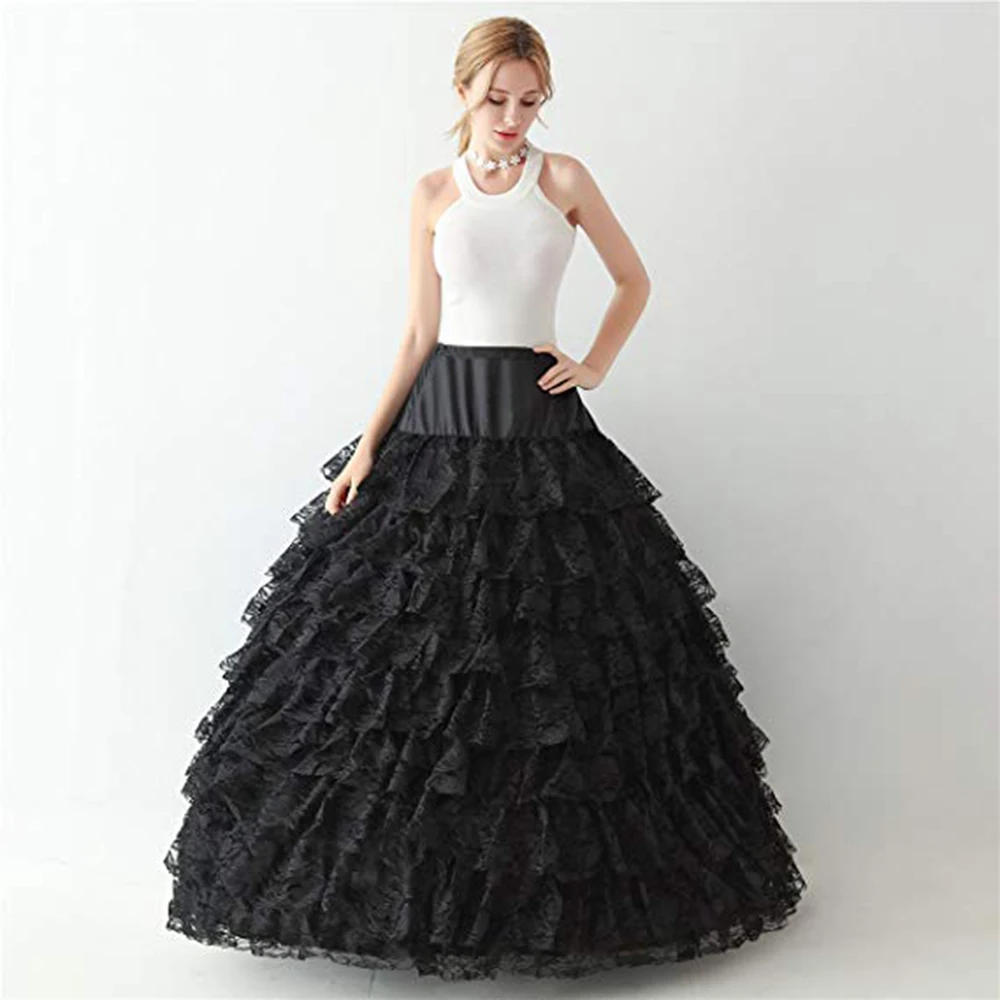 Colorful Lace Petticoat Floor Length Long Ball Gown Underskirt Without Hoop 9 Layers Women Crinoline Bridal 2019
Colorful Lace Petticoat Floor Length Long Ball Gown Underskirt Without Hoop 9 Layers Women Crinoline Bridal 2019