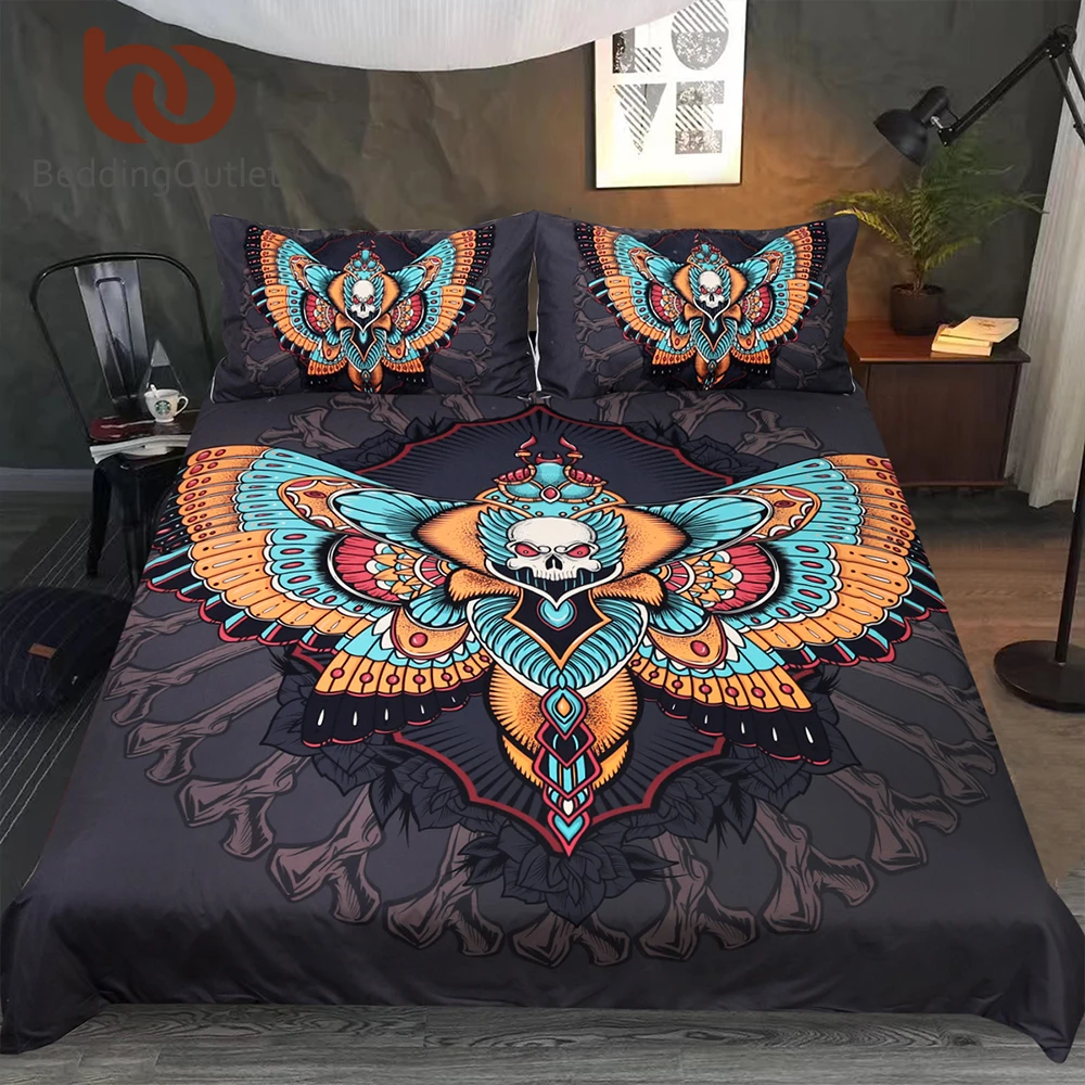 BeddingOutlet Colorful Moth Bedding Set Gothic Skull Duvet Cover Set Butterfly Cool Home Textiles 3pcs Bones Dark Bedclothes
BeddingOutlet Colorful Moth Bedding Set Gothic Skull Duvet Cover Set Butterfly Cool Home Textiles 3pcs Bones Dark Bedclothes