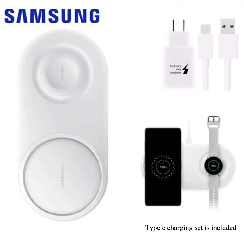 Original Samsung 25W Fast Wireless Charger S10 Note 9 Horizontal Dual-wire Wireless Charger 2 in 1 for iPhone XS Max XR X 8 Plus
Original Samsung 25W Fast Wireless Charger S10 Note 9 Horizontal Dual-wire Wireless Charger 2 in 1 for iPhone XS Max XR X 8 Plus
