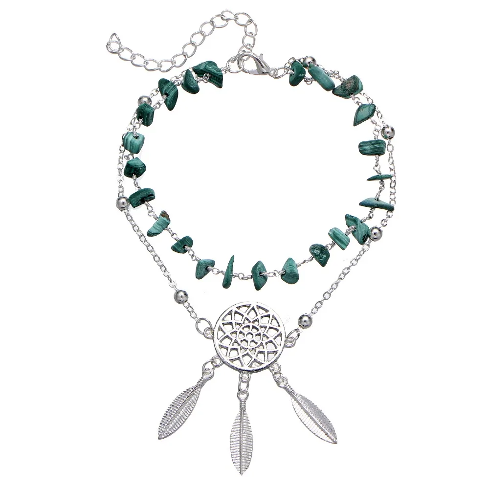 2018 New Handmade Irregular Stone Beads Anklets for Women Bohemian Ethnic Metal Dreamcatcher Chain Ankle Bracelet Foot Jewelry
2018 New Handmade Irregular Stone Beads Anklets for Women Bohemian Ethnic Metal Dreamcatcher Chain Ankle Bracelet Foot Jewelry