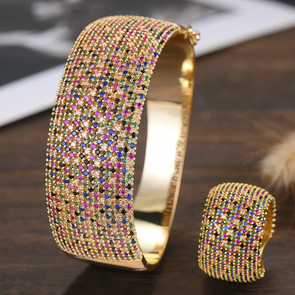 GODKI Wide Luxury Tennis Bangle Ring Sets Jewelry Sets For Women Wedding Cubic Zircon Crystal CZ aretes de mujer modernos 2019
GODKI Wide Luxury Tennis Bangle Ring Sets Jewelry Sets For Women Wedding Cubic Zircon Crystal CZ aretes de mujer modernos 2019