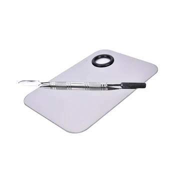 1 Set Beauty Foundation Eyeshadow Palette Spatula Cosmetic Tool Stainless Makeup Nail Eye Shadow Mixing Plate
1 Set Beauty Foundation Eyeshadow Palette Spatula Cosmetic Tool Stainless Makeup Nail Eye Shadow Mixing Plate