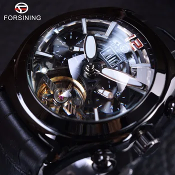 Forsining Legend Tourbillion Series Full Black Mysterious Design Genuine Leather Mens Watches Top Brand Luxury Automatic Watch
Forsining Legend Tourbillion Series Full Black Mysterious Design Genuine Leather Mens Watches Top Brand Luxury Automatic Watch