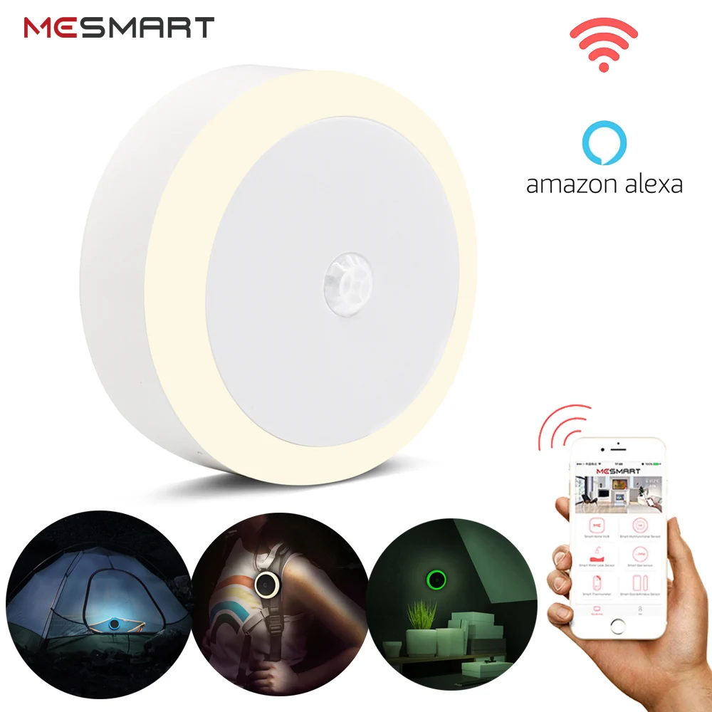 MESMART WiFi ZigBee Standard Version Smart Night Light RGB LED Lamp App Remote Control Motion Light Sound Detection Activated
MESMART WiFi ZigBee Standard Version Smart Night Light RGB LED Lamp App Remote Control Motion Light Sound Detection Activated