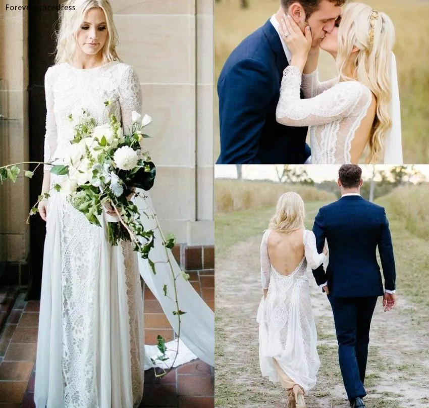 Cheap Bohemian Wedding Dress A Line Long Sleeves Lace Boho Country Garden Formal Bride Bridal Gown Custom Made Plus Size
Cheap Bohemian Wedding Dress A Line Long Sleeves Lace Boho Country Garden Formal Bride Bridal Gown Custom Made Plus Size