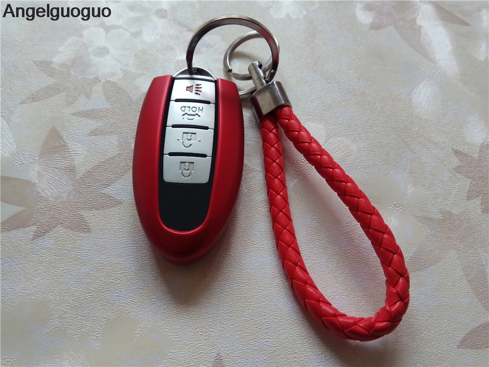 Фото Angelguoguo чехол для автомобильного ключа из алюминиевого сплава Nissan Sunny Teana Altima Note