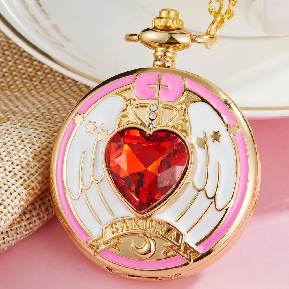 Карманные часы CARDCAPTOR SAKURA женские милые розовые Sakura Magic Array Циферблат Женские
