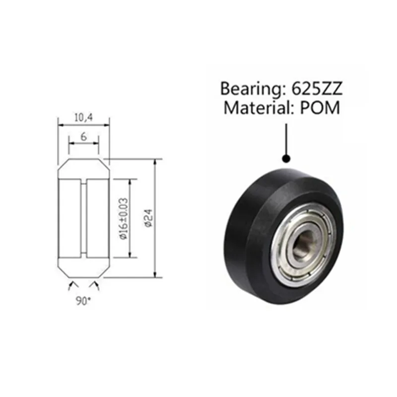 10Pcs/Slot Plastic Wheel Pulleys Ball Bearings 3D Printer Parts Round Gear Perlin Part V Type linear bearing Parts & Accessories
10Pcs/Slot Plastic Wheel Pulleys Ball Bearings 3D Printer Parts Round Gear Perlin Part V Type linear bearing Parts & Accessories