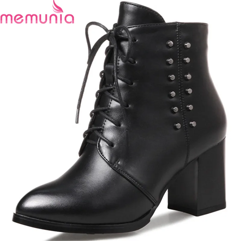 MEMUNIA 2020 new arrival ankle boots women top quality pu autumn winter boots lace up +zipper high heels shoes ladies black
MEMUNIA 2020 new arrival ankle boots women top quality pu autumn winter boots lace up +zipper high heels shoes ladies black
