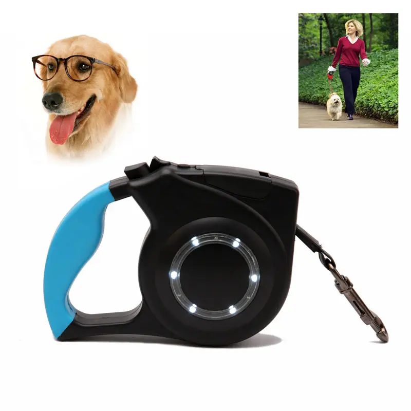 New Pet Dog Leash Automatic LED Light Retractable Walking Leash collar rope For Pets Night Safety Dogs Cat Collar and Harness 5M
New Pet Dog Leash Automatic LED Light Retractable Walking Leash collar rope For Pets Night Safety Dogs Cat Collar and Harness 5M