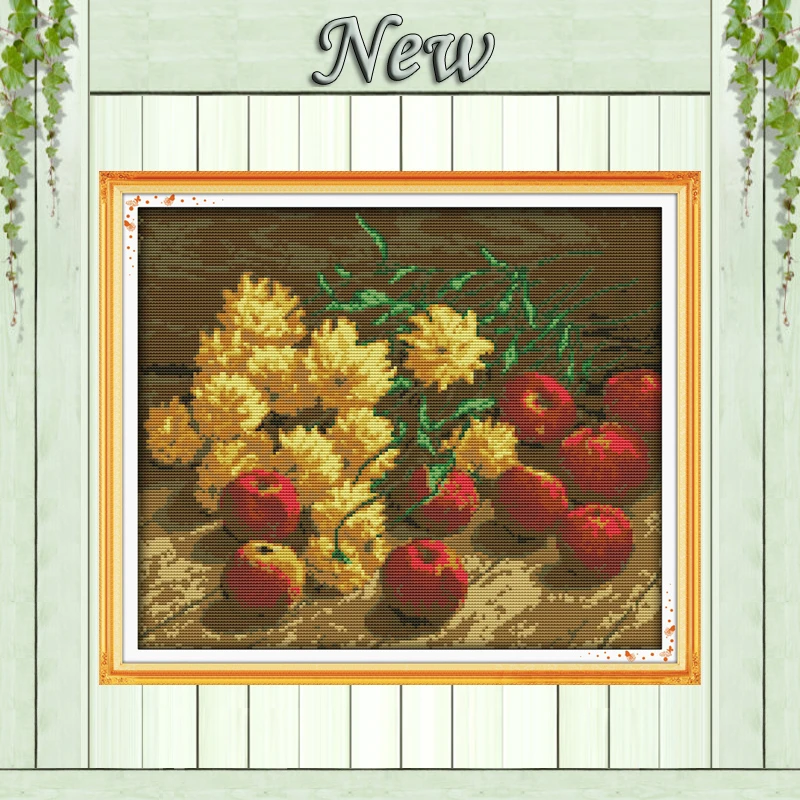 Flowers and apples home Decor painting Counted Print on canvas Needlework DMC 11CT 14CT Cross Stitch Sets embroidery kits fruits
Flowers and apples home Decor painting Counted Print on canvas Needlework DMC 11CT 14CT Cross Stitch Sets embroidery kits fruits