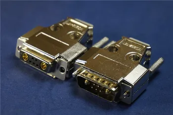 1 Set D-Sub Connector 30 AMP Current 7 Pin 5+2 Pin Combo Receptacle & Plug Machined 7W2 Panel Mount Wire Solder with Metal Hood
1 Set D-Sub Connector 30 AMP Current 7 Pin 5+2 Pin Combo Receptacle & Plug Machined 7W2 Panel Mount Wire Solder with Metal Hood