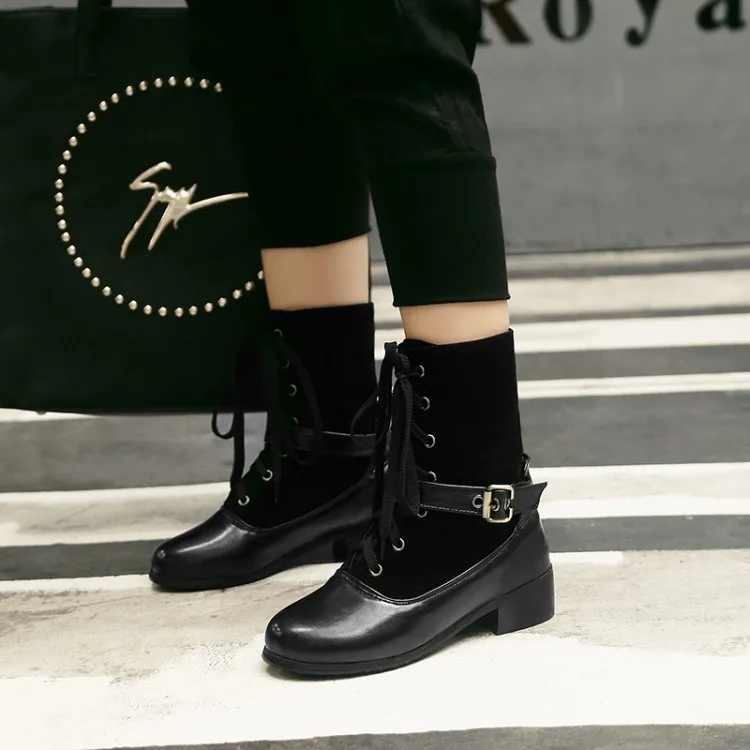 Big Size 11 12 13 14 15 Euro-American fashion trend of round-headed square and matching color tie belt buckle boots
Big Size 11 12 13 14 15 Euro-American fashion trend of round-headed square and matching color tie belt buckle boots