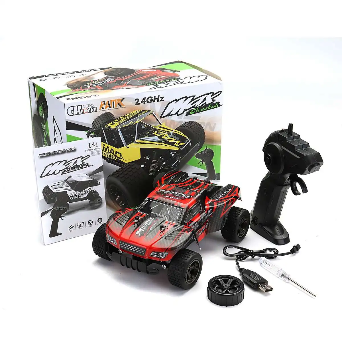 55KM/H 1/20 2.4GHz 4WD RC Racing Car Electric Remote Control Off Road High Speed Toy Birthday Gift For Children Kids
55KM/H 1/20 2.4GHz 4WD RC Racing Car Electric Remote Control Off Road High Speed Toy Birthday Gift For Children Kids