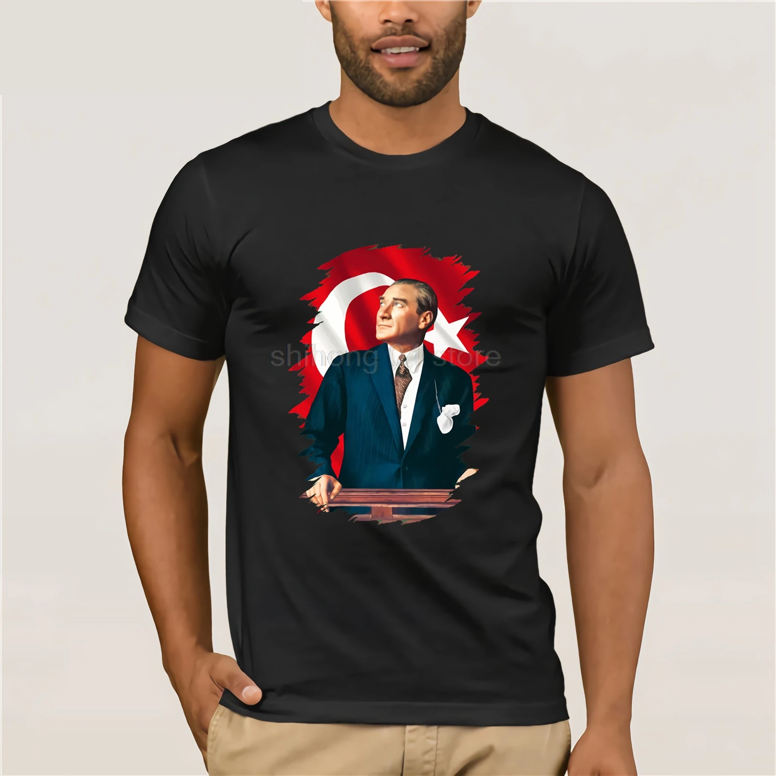 Ataturk T Shirt Mustafa Kemal Ataturk T-Shirt Summer Plus size Tee Shirt 100 Cotton Male Cute Short Sleeve Graphic Tshirt 
Ataturk T Shirt Mustafa Kemal Ataturk T-Shirt Summer Plus size Tee Shirt 100 Cotton Male Cute Short Sleeve Graphic Tshirt