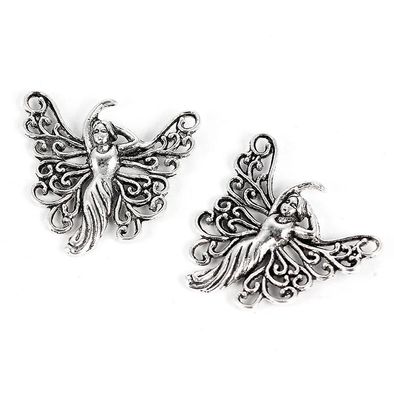 Tibetan Silver Butterfly Fairy Alloy Charms Pendants For DIY Fashion Jewelry Making Necklace Bracelets Accessories 25x25mm
Tibetan Silver Butterfly Fairy Alloy Charms Pendants For DIY Fashion Jewelry Making Necklace Bracelets Accessories 25x25mm