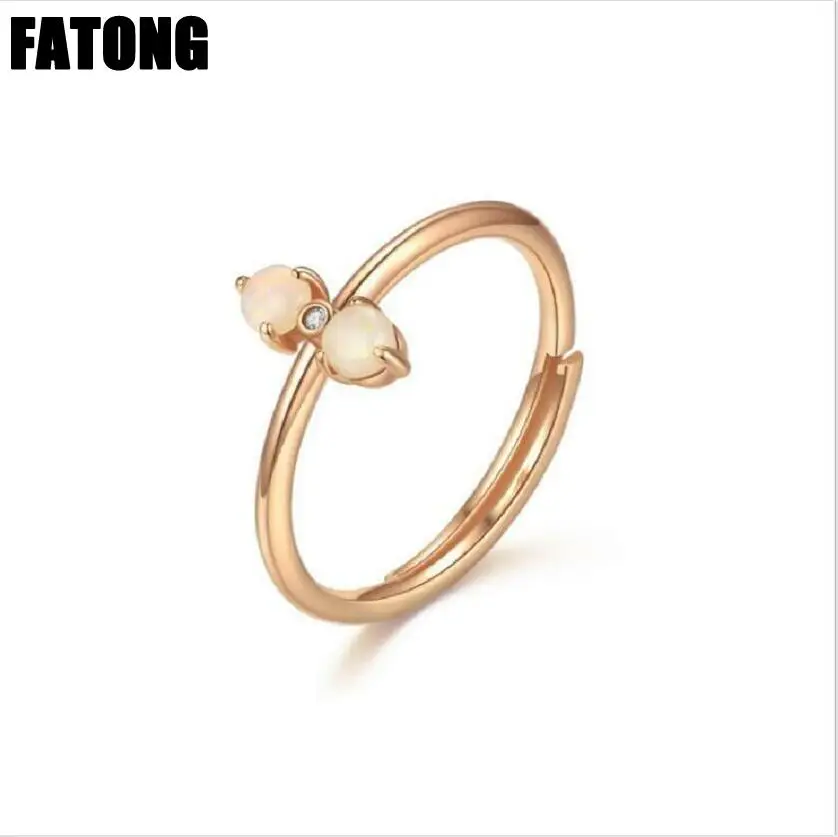 European and American style simple fashion trend 925 sterling silver natural opal turquoise open ring female. J0342
European and American style simple fashion trend 925 sterling silver natural opal turquoise open ring female. J0342