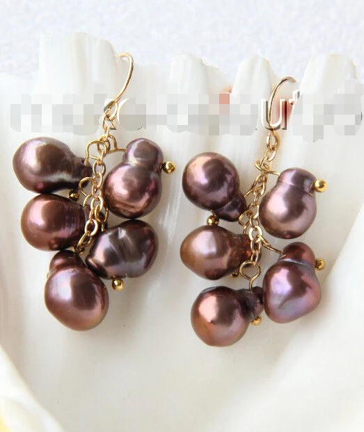 00 FREE SHIPPING dstunning big 12mm baroque coffee freshwater pearl dangle earrings 14K s2356
00 FREE SHIPPING dstunning big 12mm baroque coffee freshwater pearl dangle earrings 14K s2356