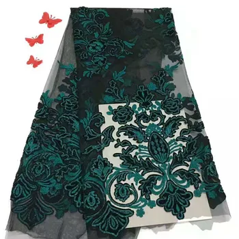 HFX Latest High Quality African Tulle lace fabric Green Sequin Nigeria Embroidered 5 Yards Bridal French Net Lace Fabric X1262-1
HFX Latest High Quality African Tulle lace fabric Green Sequin Nigeria Embroidered 5 Yards Bridal French Net Lace Fabric X1262-1