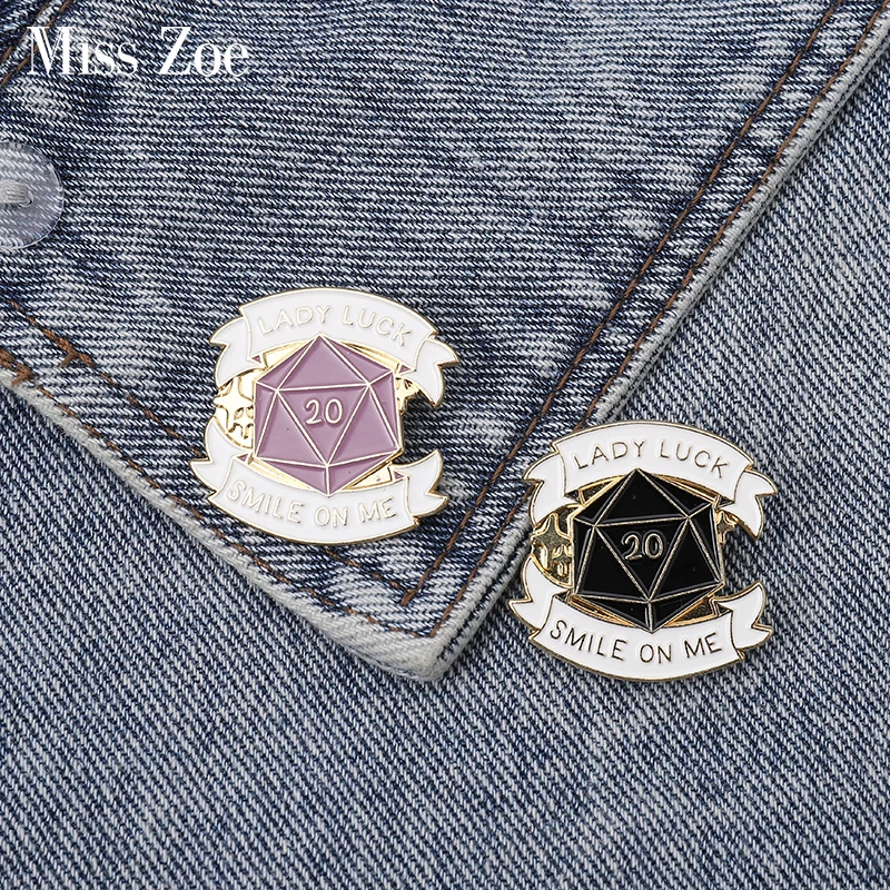 20 sided dice Dungeons and Dragons Banner Enamel pin Custom Brooch Bag Clothes Lapel Pin Black Purple Badge D20 DnD Game Jewelry
20 sided dice Dungeons and Dragons Banner Enamel pin Custom Brooch Bag Clothes Lapel Pin Black Purple Badge D20 DnD Game Jewelry