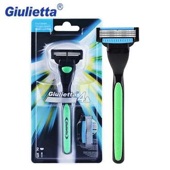 Giulietta GF4-0236 Shaving Razor Blade For Men 3pcs / set 4 Layers Stainless Steel Shave Razors Rasoir Homme 1 Holder & 2 blades
Giulietta GF4-0236 Shaving Razor Blade For Men 3pcs / set 4 Layers Stainless Steel Shave Razors Rasoir Homme 1 Holder & 2 blades