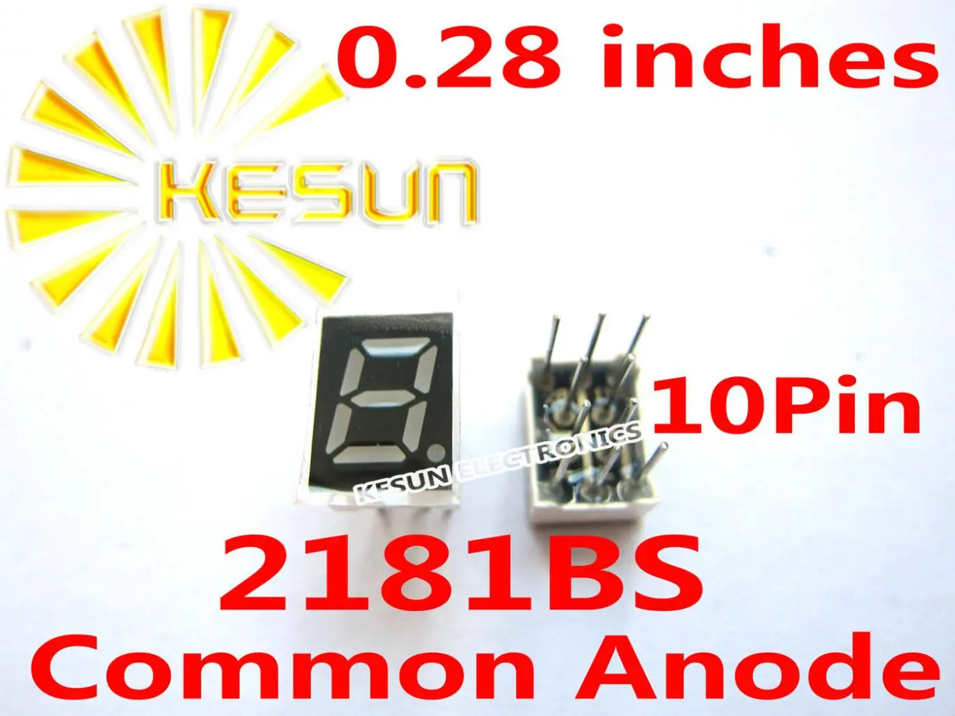 FREE SHIPPING 20PCS x 0.28 inches Red 2181AS 2181BS 10Pin Common Anode/Cathode Single Digital Tube LED Display Module Light Bead
FREE SHIPPING 20PCS x 0.28 inches Red 2181AS 2181BS 10Pin Common Anode/Cathode Single Digital Tube LED Display Module Light Bead