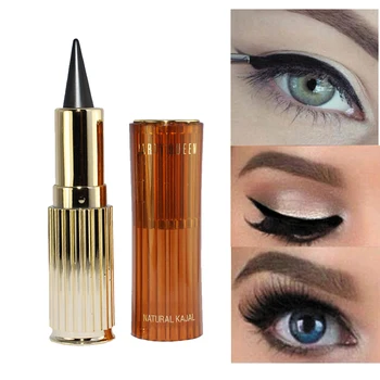 

Party queen Golden solid Thick black eyeliner gel pen waterproof long lasting KAJAL smoky eye liner pencil cat eyes gel PQ002