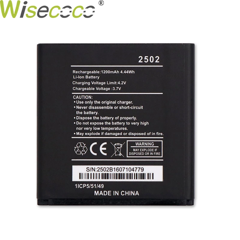 Wisecoco New Original 1200mAh 2502 Battery For WIKO 2502 SUNNY Mobile Phone In Stock High Quality Bateria With Tracking Number
Wisecoco New Original 1200mAh 2502 Battery For WIKO 2502 SUNNY Mobile Phone In Stock High Quality Bateria With Tracking Number