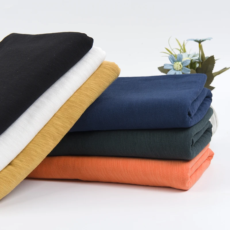 Anti-static 32s combed thin cotton fabric slub sewing fabric for summer tee shirt 50*160cm/piece A0428
Anti-static 32s combed thin cotton fabric slub sewing fabric for summer tee shirt 50*160cm/piece A0428