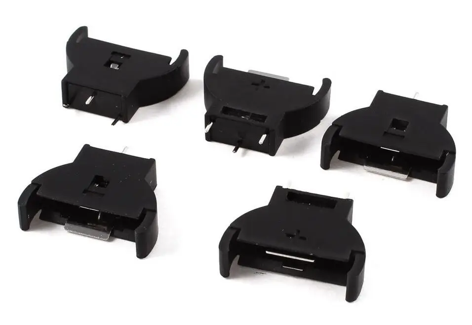 MasterFire 1000pcs/lot High Quality Half-Round Black Plastic CR2032 CR2025 3Pin Cell Coin Battery Button Socket Holder Case Box
MasterFire 1000pcs/lot High Quality Half-Round Black Plastic CR2032 CR2025 3Pin Cell Coin Battery Button Socket Holder Case Box