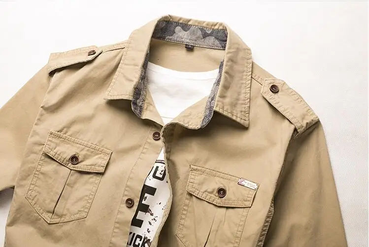100% Cotton Military Shirt Men (3)