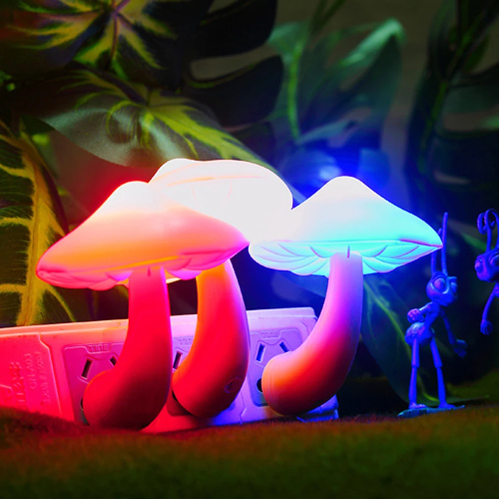 US Plug Cute Mushroom Wall Socket Lamp LED Sensor Night Light Bedroom Lighting House Decoration Household Supplies Drop Shipping
US Plug Cute Mushroom Wall Socket Lamp LED Sensor Night Light Bedroom Lighting House Decoration Household Supplies Drop Shipping