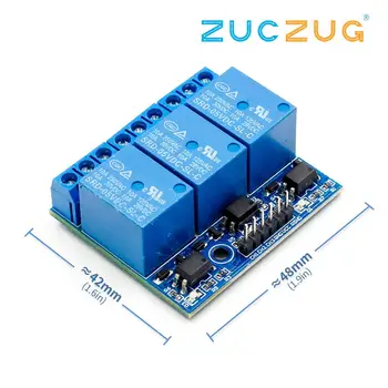 3 Channel Relay Module With Optocoupler Isolation Opto-isolated Compatible 3.3V 5V Signal High-voltage Relay
3 Channel Relay Module With Optocoupler Isolation Opto-isolated Compatible 3.3V 5V Signal High-voltage Relay