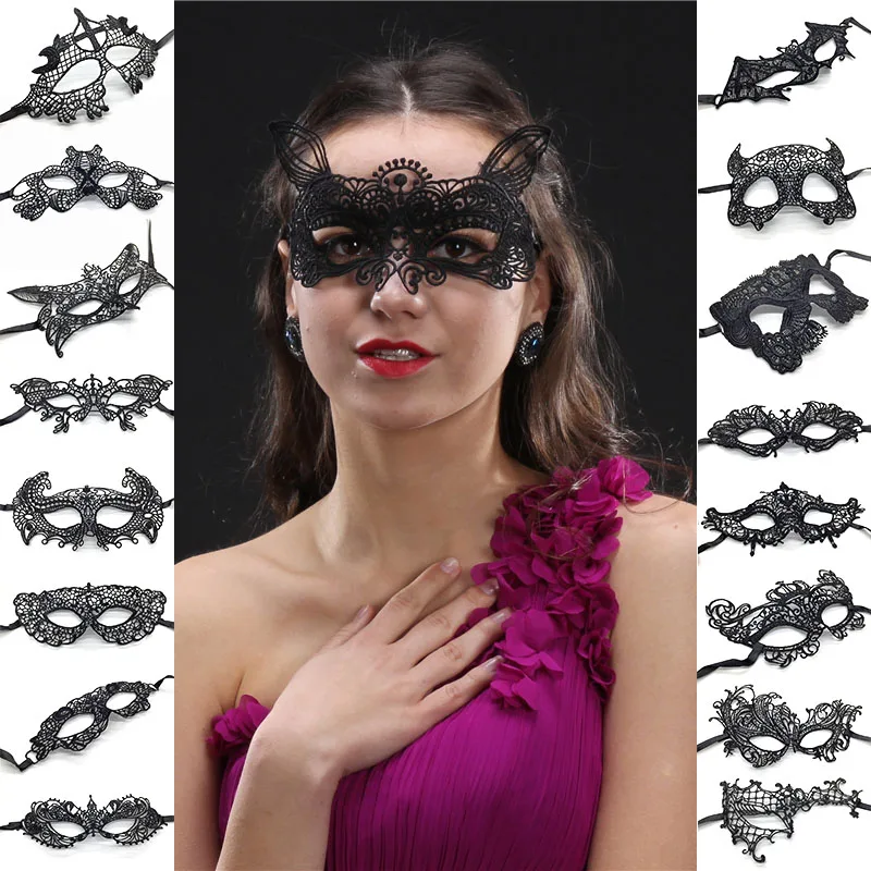 1pcs Fixed Shape Black Sexy Lace Mask for Carnival Halloween Masquerade Half Face Ball Party Mask Festive Party Supplies #10
1pcs Fixed Shape Black Sexy Lace Mask for Carnival Halloween Masquerade Half Face Ball Party Mask Festive Party Supplies #10