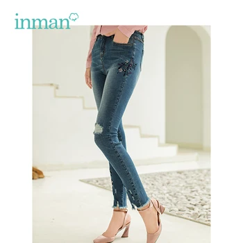 INMAN Winter High Waist Show Fitness Embroidery Women Fur Tight Shape Small Leg Jeans Pants
INMAN Winter High Waist Show Fitness Embroidery Women Fur Tight Shape Small Leg Jeans Pants