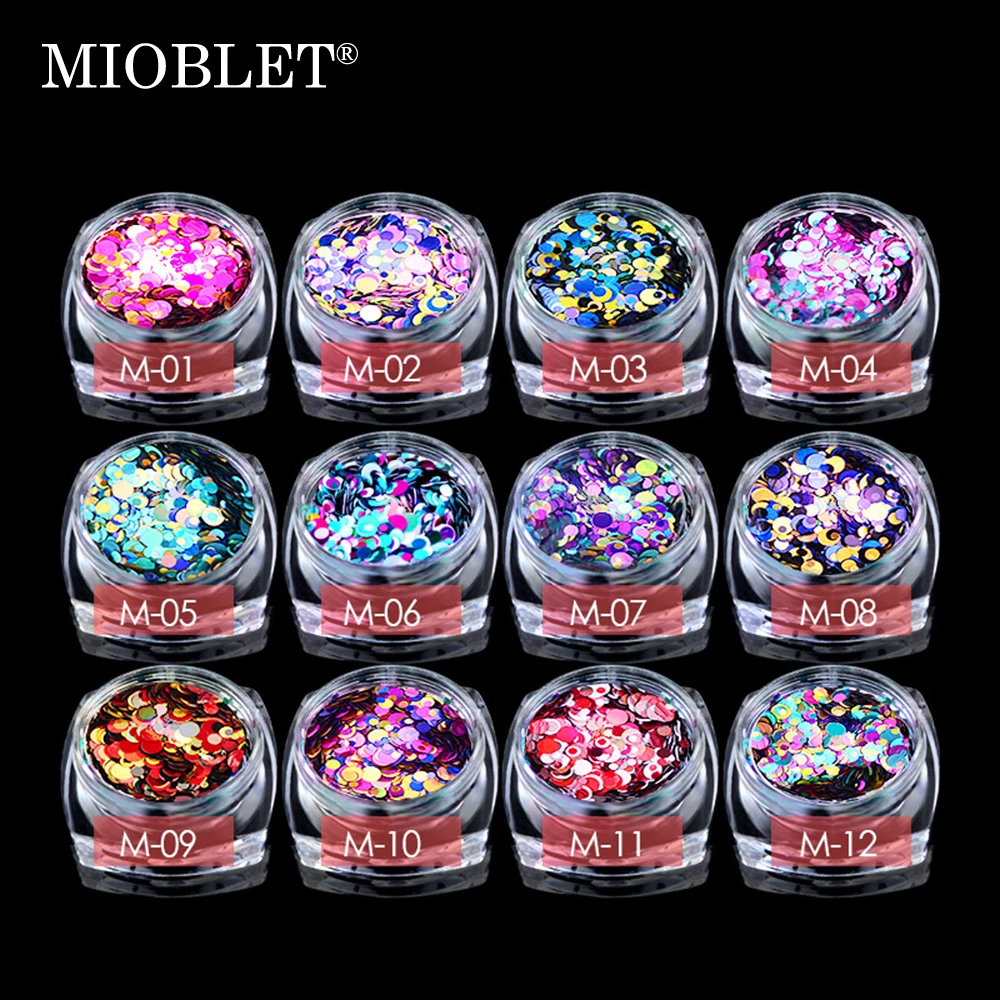 NEW 12box/set Laser Round Sequins Nail Glitter Shiny Mixed Holo Glitters Paillette Acrylic Tips UV Gel DIY Nails Art Decorations
NEW 12box/set Laser Round Sequins Nail Glitter Shiny Mixed Holo Glitters Paillette Acrylic Tips UV Gel DIY Nails Art Decorations