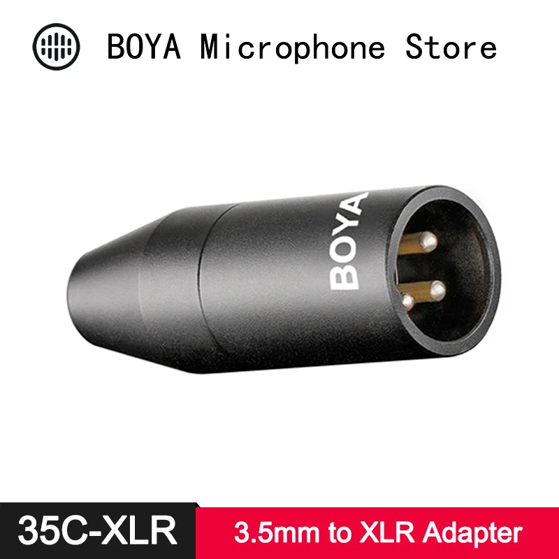 BOYA 35C-XLR Adapter Convert 3.5mm Mini Jack Input to Male XLR Output for Sony Panasonic Camcorder Mixer Camera Audio Recorder
BOYA 35C-XLR Adapter Convert 3.5mm Mini Jack Input to Male XLR Output for Sony Panasonic Camcorder Mixer Camera Audio Recorder